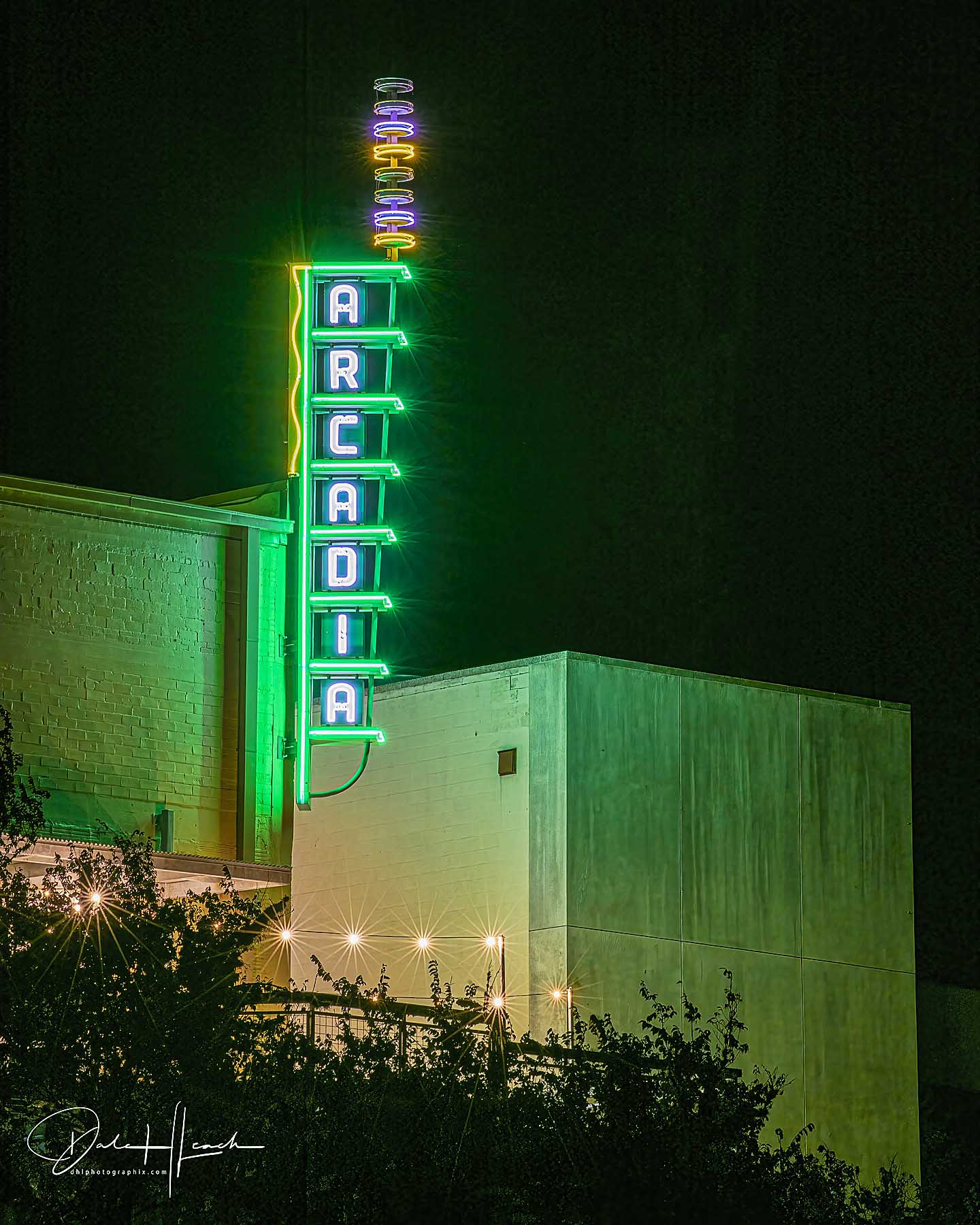 Arcadia Live Kerrville Texas vintage neon blade sign